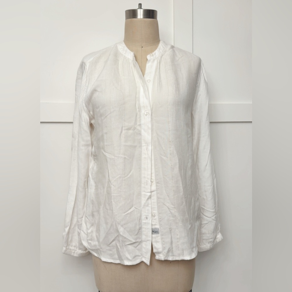 Rails White Gold Long Sleeve Button Down Shirt
